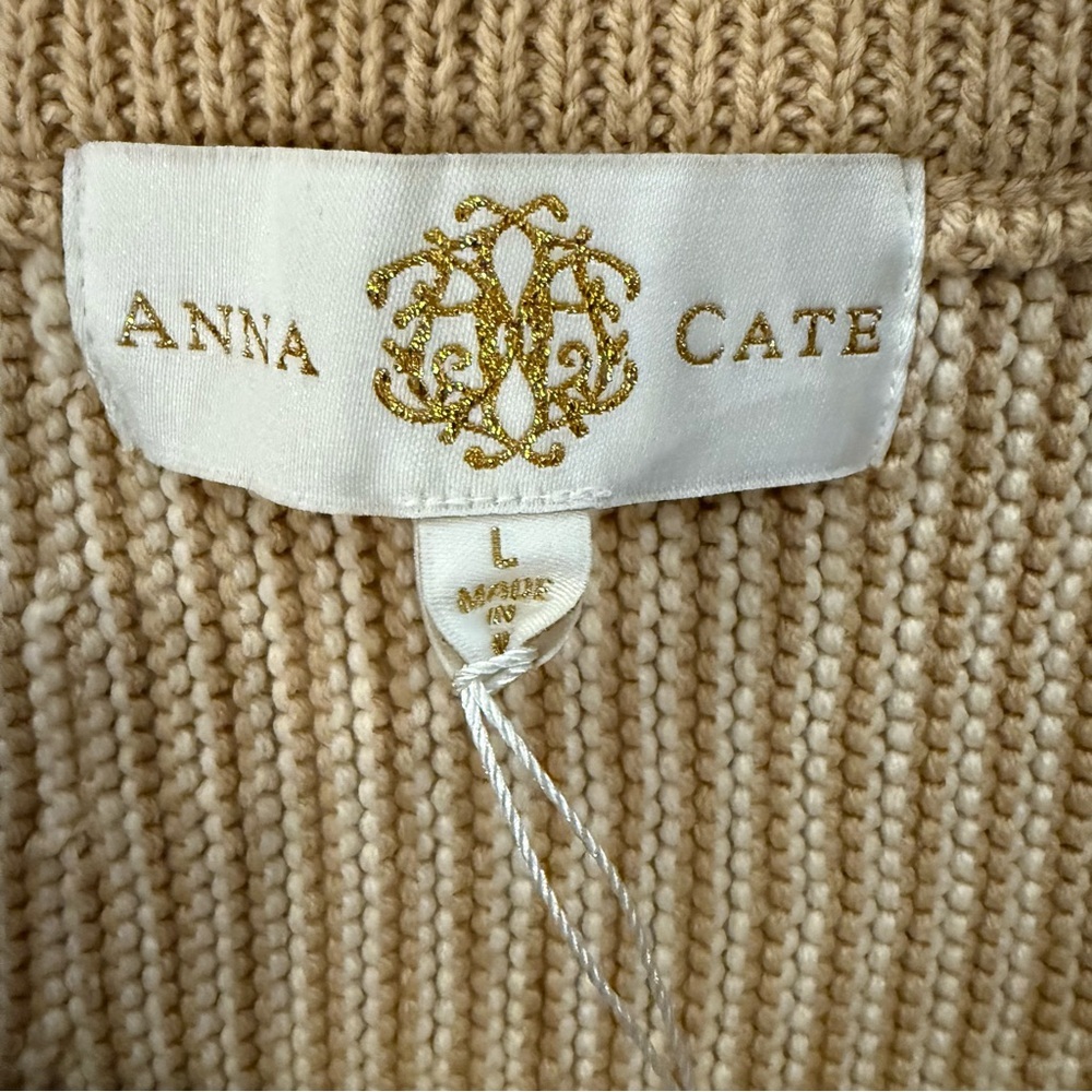 Anna Cate Blaise Ivory Knit Fringe Skirt Size L NWT - Picture 5 of 10